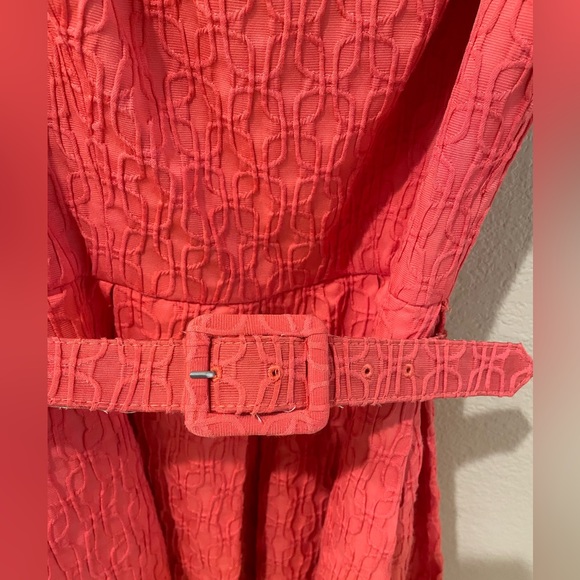 Muse Orange Coral Retro Dress Size 6 - Picture 4 of 4